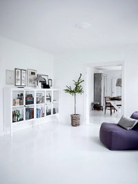 Intérieur en couleur blanche