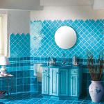 Intérieur en couleur bleue