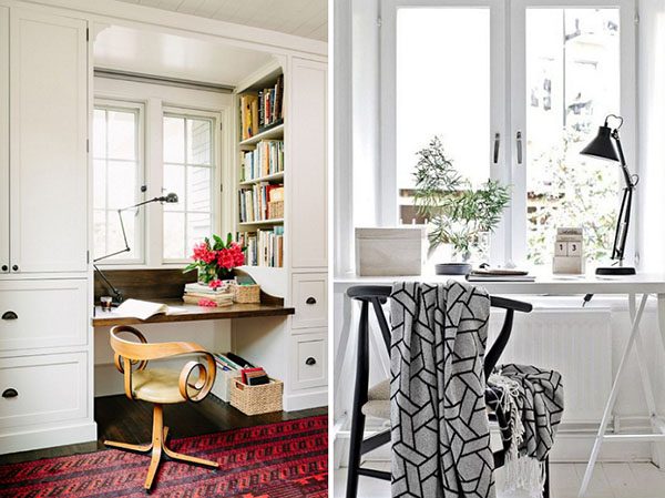 Comment créer une zone de travail dans un appartement: astuces stylistes