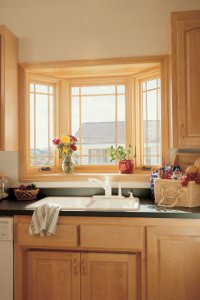 Cuisine avec baie vitrée
