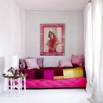 Rose à l'intérieur