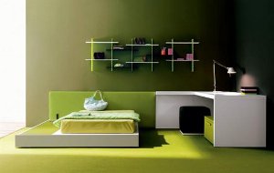 Couleur verte à l'intérieur